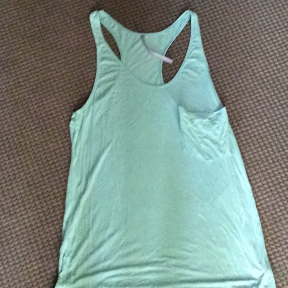 Racer back mint green tank top/beach coverup